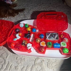 20 Bakugan Battle Brawlers with 27 Cards, 32 Rectangular Cards, 2 Carrying Cases
